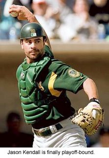 Oakland A's catcher Jason Kendall will finally get a taste of the postseason.