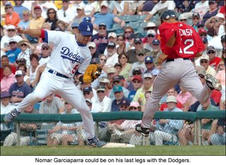 Los Angeles Dodgers first baseman Nomar Garciaparra has shown a flair for the dramatic in what could be his Dodger swan song.