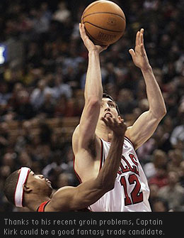 Chicago Bulls point guard Kirk Hinrich and Zach Randolph for Andre Iguodala and Mehmet Okur? Do the deal!