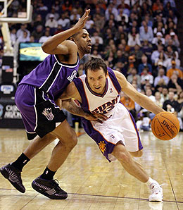 Phoenix Suns point guard Steve Nash may have to sit a while because of his shoulder.