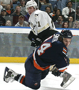 Pittsburgh Penguins left winger Evgeni Malkin looks like a shoo-in for Rookie of the Year.