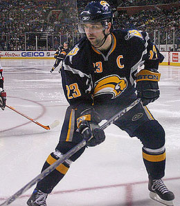 Buffalo Sabre co-captain Chris Drury was dominant in the first round.