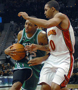 Atlanta Hawks guard Salim Stoudamire is just about done now because of his ankle injury.