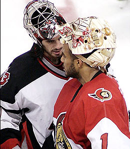 Emery and Biron Exchange Words Emery and Biron have met before