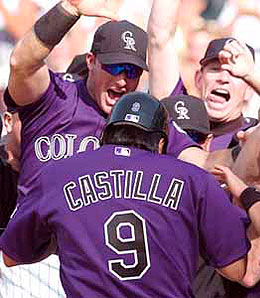Former Rockies third baseman Vinny Castilla is gone and so are the winning ways in Colorado.