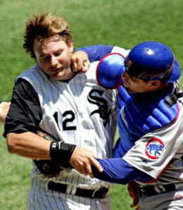 Chicago Cubs catcher Michael Barrett needed a time out with the team struggling.