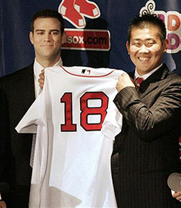 Daisuke Matsuzaka is racking up the strikeouts for the Boston Red Sox.