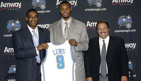Rashard Lewis enjoyed a big debut for the Orlando Magic.