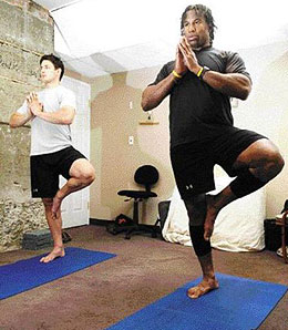 Georges Laraque played hero for the Pens last night.