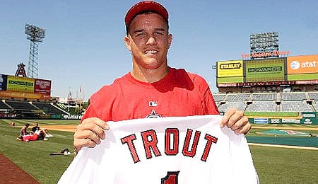 Mike Trout has been called up by the Los Angeles Angels.