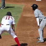 Rymer Liriano, taking his lead at first base, flashed serious pop at the AFL.