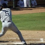 Arizona Fall League 2012038 San Diego Padres’ second base prospect Cory Spangenberg made better contact in the AFL.